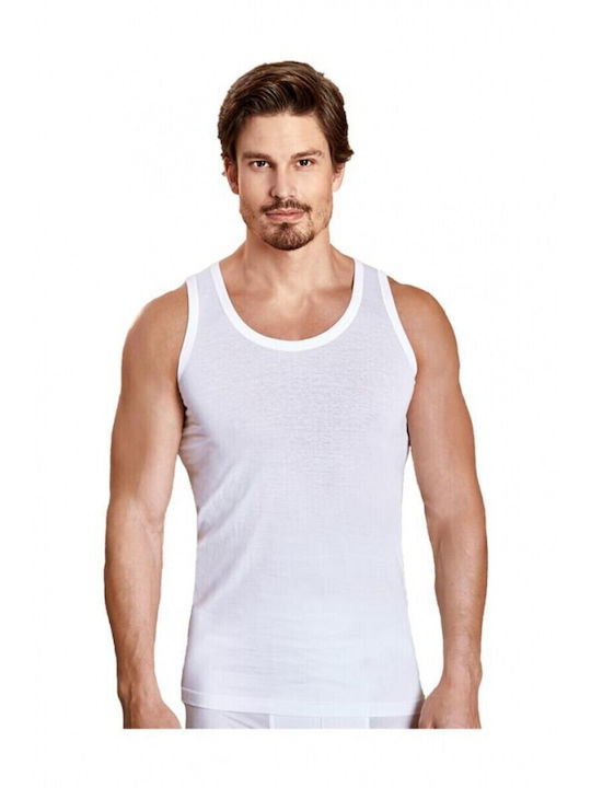 Berrak Men's Undershirts Sleeveless White 3Pack