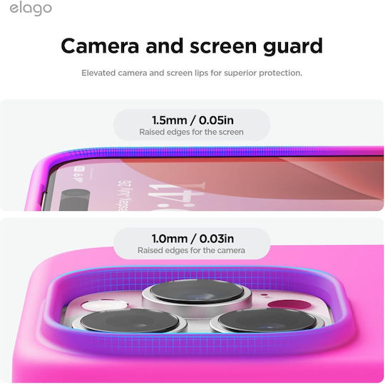 Elago Premium Liquid Back Cover Σιλικόνης Ροζ (iPhone 16 Pro)