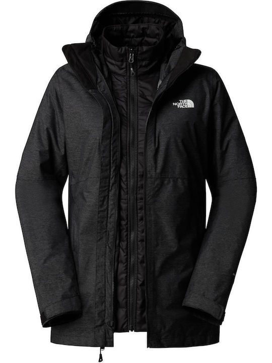 Hikesteller Women's Short Parka Jacket Waterproof for Winter Black