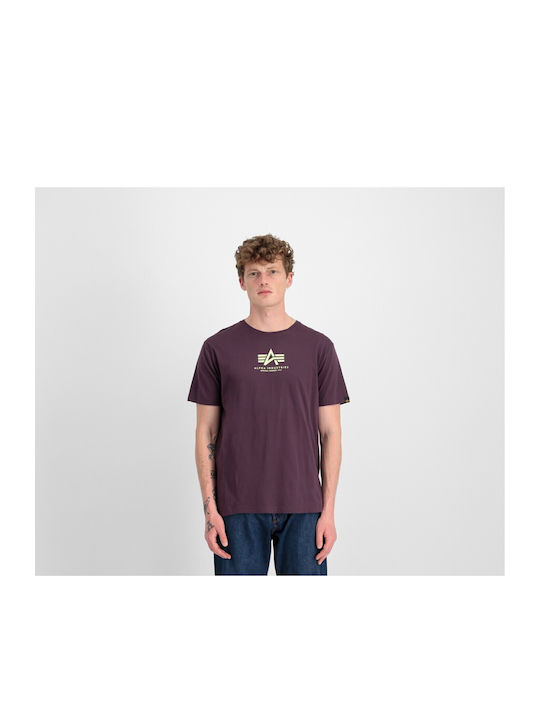 Alpha Industries Herren T-Shirt Kurzarm Purple