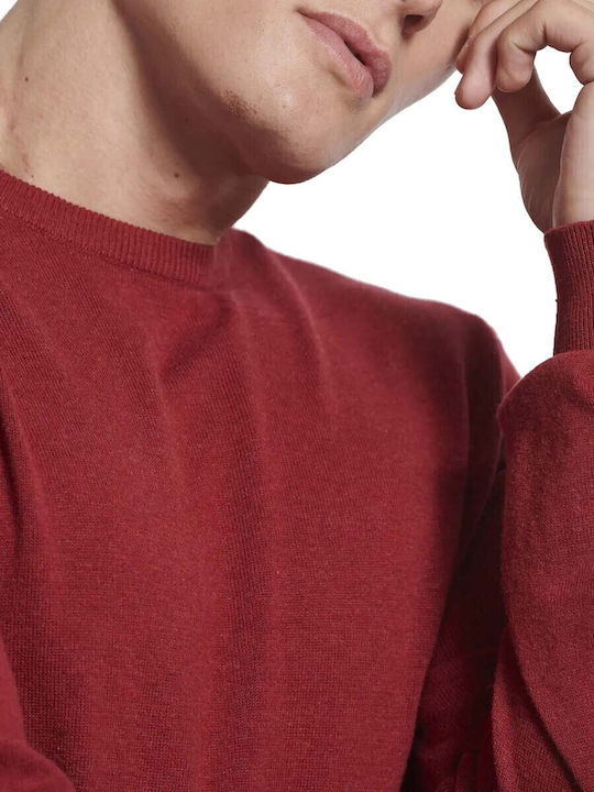 Пуловер С Дълъг Ръкав Бордо