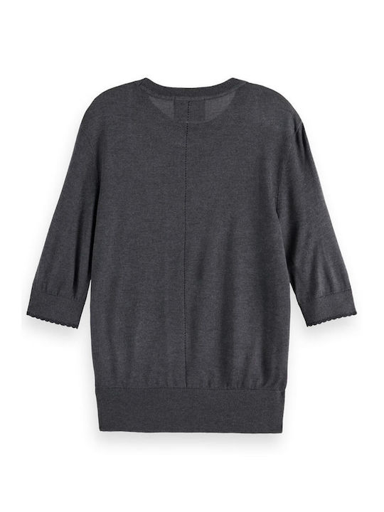 Scotch & Soda Crew Neck Γυναικείο Πουλόβερ Charcoal Melange