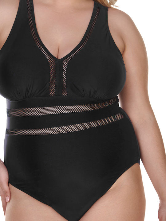 Comfort Plus Size One-Piece Swimsuit Black