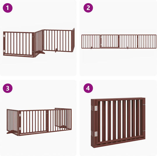 vidaXL Divider de verandă pentru Câini de Culoare Alb 320 x 60cm