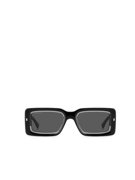 Dsquared2 Ochelari de soare cu Negru Din plastic Cadru și Negru Lentilă D2 0142/S 08A/IR