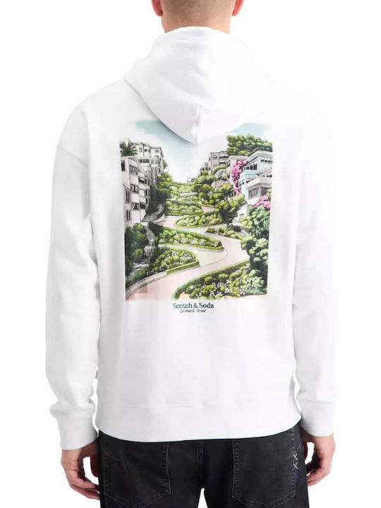 Scotch & Soda Artwork White with Hood