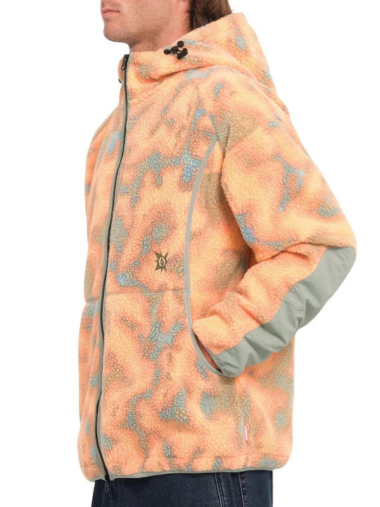 Iguchi Ανδρική Ζακέτα Fleece με Κουκούλα Πολύχρωμη