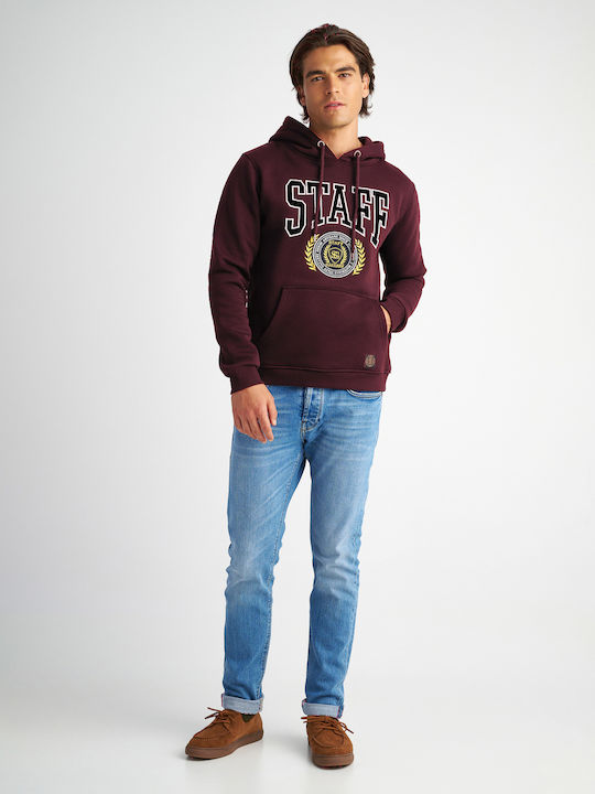 Edison Sweatshirt with Hood Bordeaux