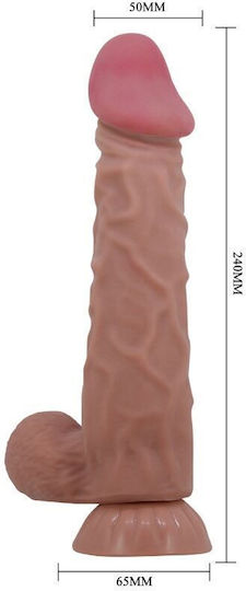 Pretty Love Sliding Skin Series Ρεαλιστικό Dildo με Βεντούζα Flesh 24cm