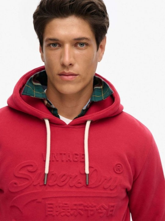 Embossed Vl Hanorac Garnet Red