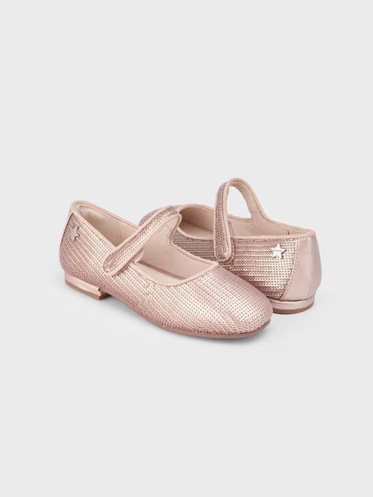 Mayoral Kids Ballerinas with Hoop & Loop Closure Gold