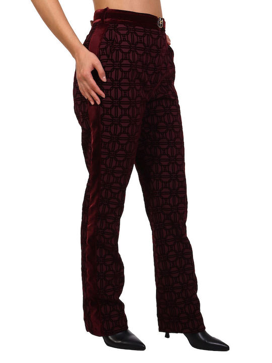 Elisabetta Franchi Women's Fabric Trousers BORDO