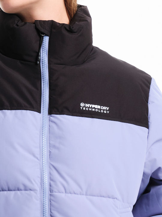 Κοντό Γυναικείο Puffer Μπουφάν Μωβ