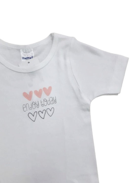 Pretty Baby 47542 Παιδικό Φανελάκι Κοντομάνικο Λευκό - Enjoy Today