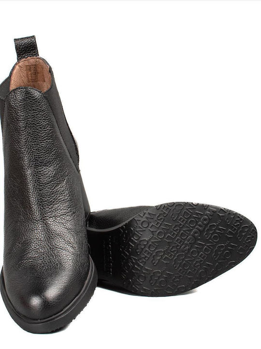 Leather Women's Ankle Boots Black