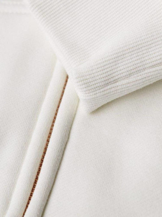 Women's Sweatshirt Jacket Hooded Offwhite