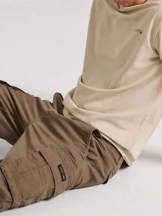 Trousers Cargo in Regular Fit Coffee