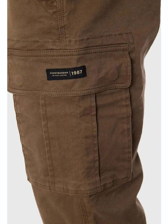 Trousers Cargo in Regular Fit Coffee
