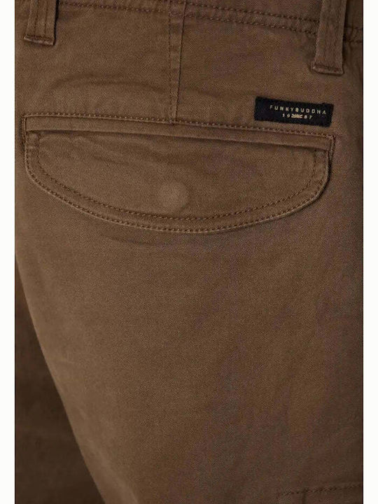 Trousers Cargo in Regular Fit Coffee