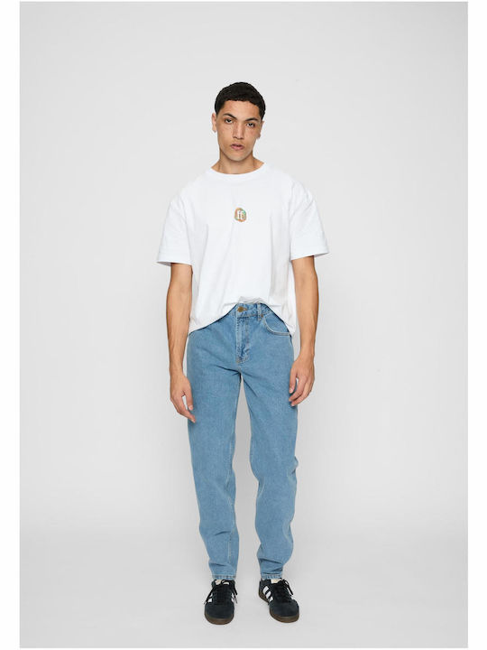 Ανδρικό Παντελόνι Τζιν με Loose Straight Εφαρμογή Mid Blue