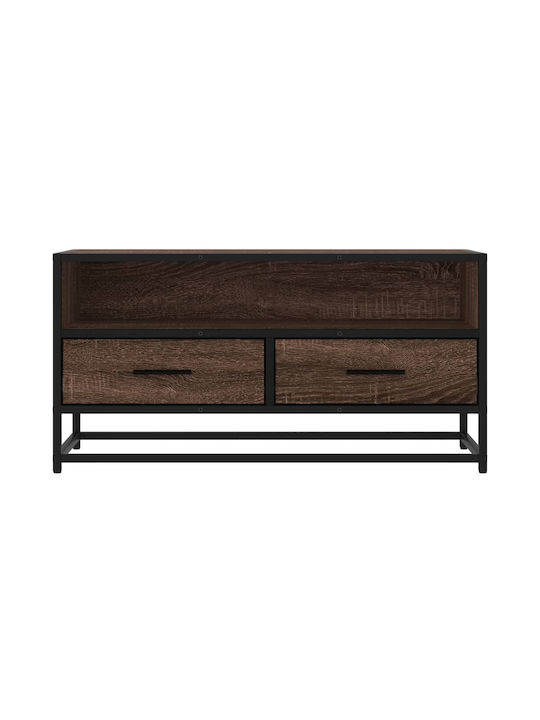 TV Stand Made of Metal and Brown Oak M80xD34.5xH40cm