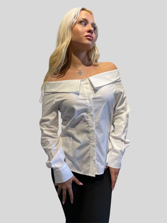 Moutaki Women's Long Sleeve Shirt White