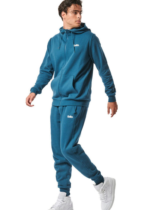 Body Action Men's Fleece Sweatpants with Rubber Blue