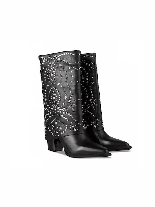 Alma en Pena Leather Women's Boots Black