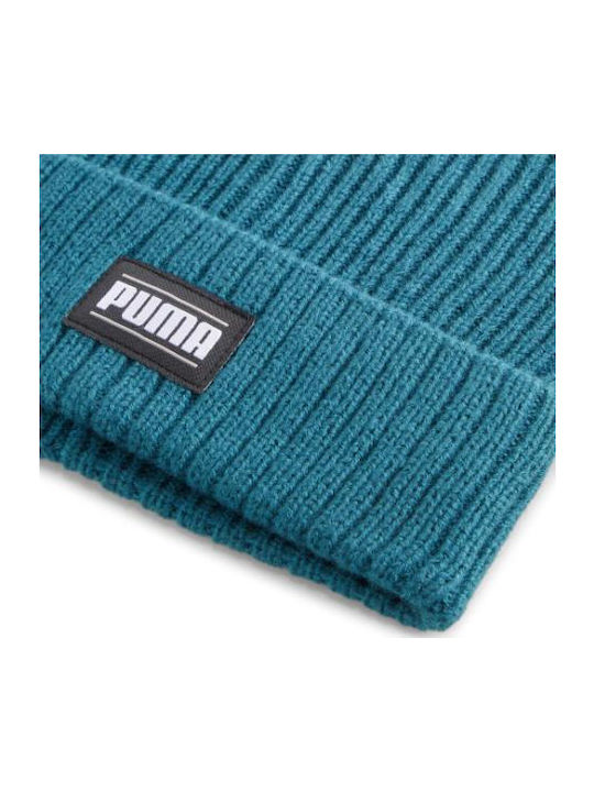 Ribbed Classic Cuff Beanie Unisex Beanie Knitted in Turquoise color