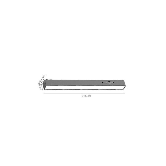Inlight LED Γραμμικό Φωτιστικό Οροφής 10W Μ31.5xΒ2.4xΥ2.6εκ.