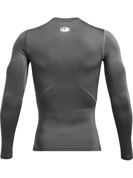 Under Armour Heatgear Ανδρική Ισοθερμική Μακρυμάνικη Μπλούζα Compression Γκρι