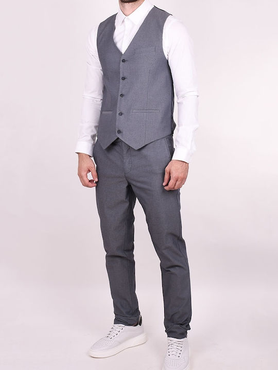 Zen And Zen Men's Vest Slim Fit Blue