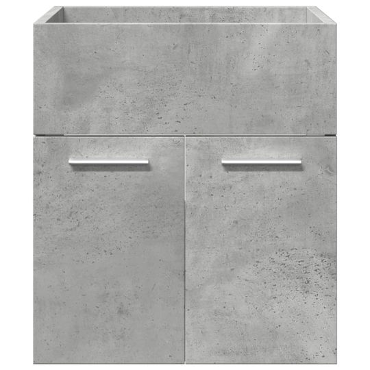 vidaXL Πάγκος με Νιπτήρα & Καθρέπτη Μ41xΒ38.5xΥ46cm Γκρι Σκυροδέματος