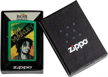 Zippo Bob Marley Ветроустойчив Запалка с Зелен Цвят Пламък