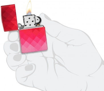 Zippo Pixel Windproof Flame Lighter in Red Color