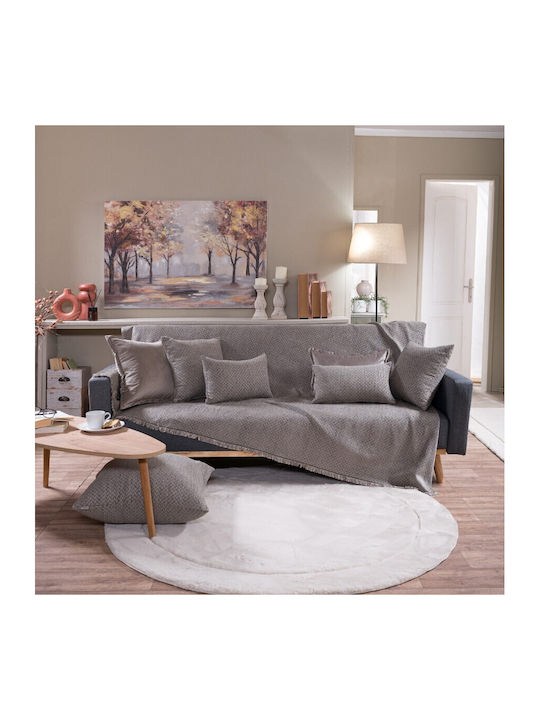 Teoran Kingston Ριχτάρι Πολυθρόνας Chenille 180x150εκ. 03 52015812