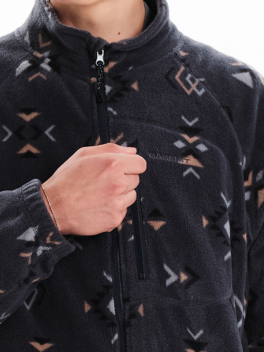 Men's Fleece Cardigan Stone Blue