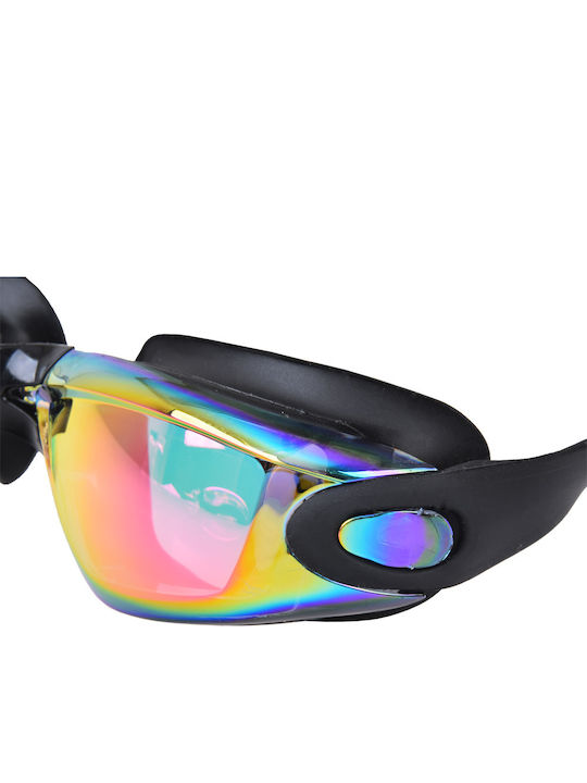 Jokomisiada Schwimmbrille Erwachsene mit Antibeschlaggläsern Schwarz
