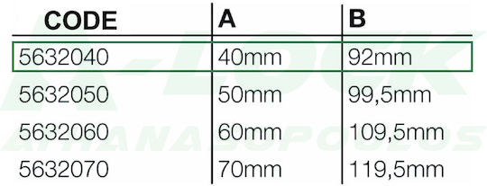 Yale Χωνευτή Κλειδαριά με Κέντρο 40mm Μπρούτζινη
