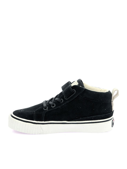 Παιδικά Sneakers High με Σκρατς Μαύρα
