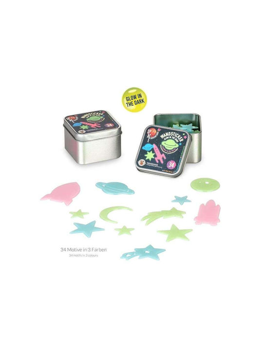 Trendhaus Kinder Wandsticker Wand Leuchtend 6.5x6.5cm