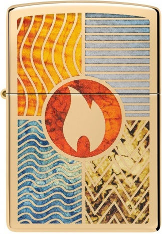 Zippo Four Windproof Plasma Lighters in Bronze Color