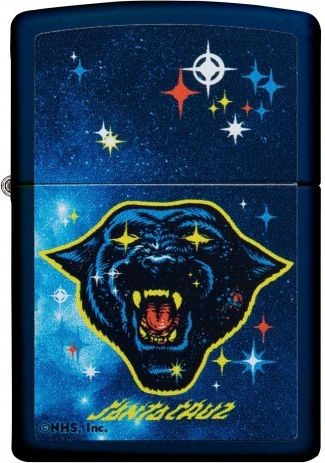 Zippo Santa Cruz Αντιανεμικός Αναπτήρας Φλόγας σε Μπλε χρώμα
