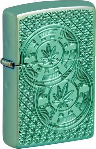 Zippo Armor Brichetă Rezistentă La Vânt Cu Flacără Verde