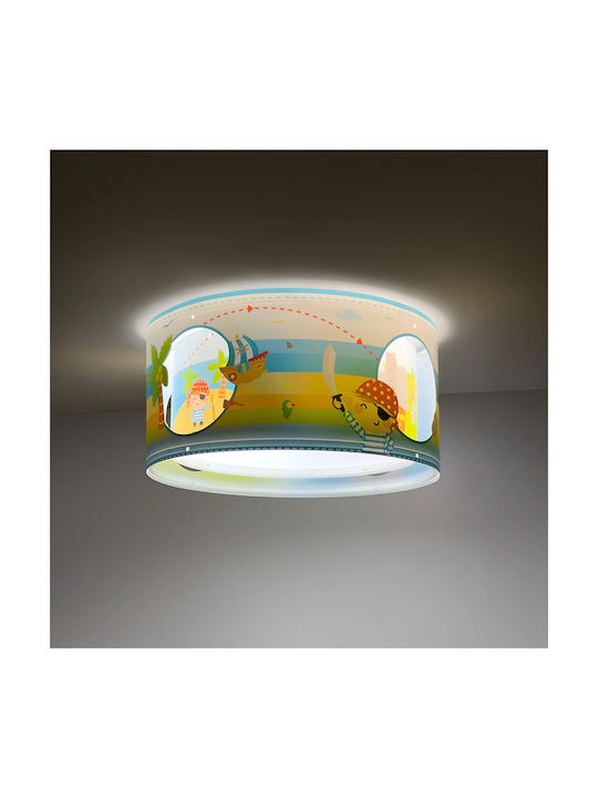 Ango Einfaches Licht Kinderdeckenleuchte Deckenleuchte montieren 15W mit Fassung E27 Transparent 33x16.5cm