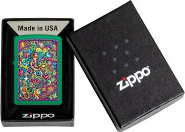 Zippo Lighter Flame Windproof in Green color