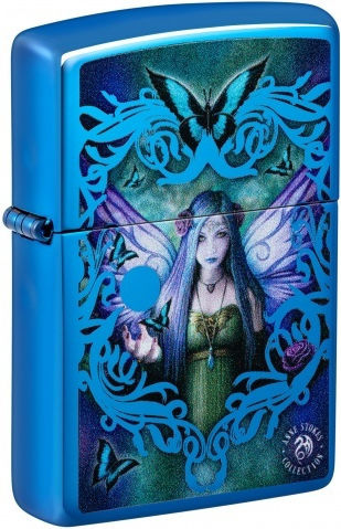 Zippo Anne Stokes Feuerzeug Flamme in Blau Farbe