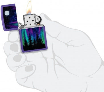 Zippo Lights Αντιανεμικός Αναπτήρας Φλόγας σε Μωβ χρώμα