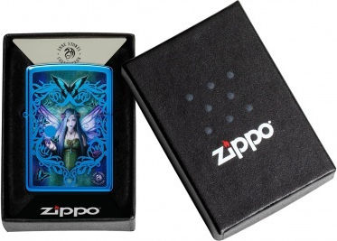 Zippo Anne Stokes Feuerzeug Flamme in Blau Farbe