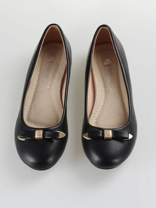 Synthetic Leather Ballerinas Black